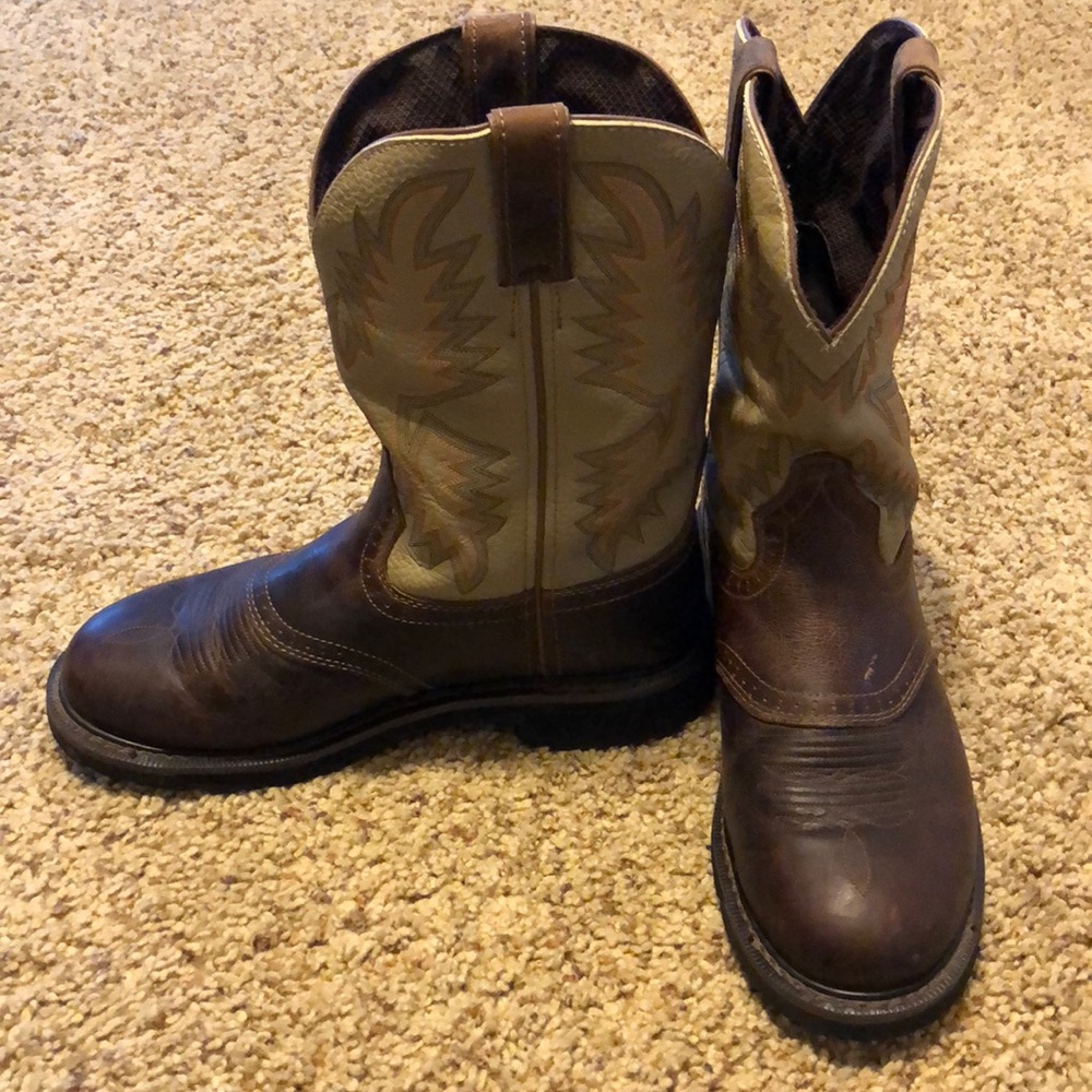 Worn Once - Justin Work Boots